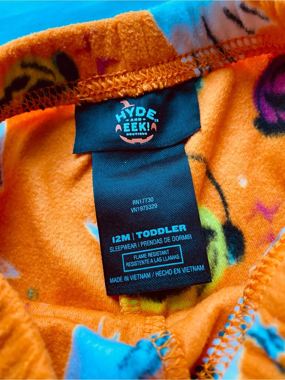 New Halloween Hyde & Eek! 12 Month Fleece Sleep Pants